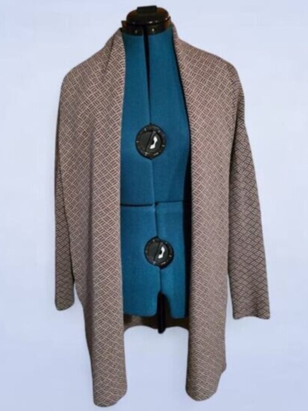 Nanette Lepore Cozy Duster Cardigan Sweater Open Front Merino Wool - Size Small